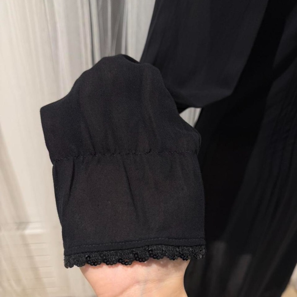 Vintage 90s Miu Miu Sheer Black Dress - Picture 3 of 7